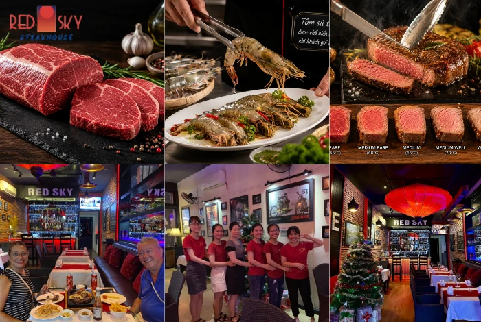 Không gian Red Sky Steakhouse Đà Nẵng phù hợp hẹn hò và tiếp khách