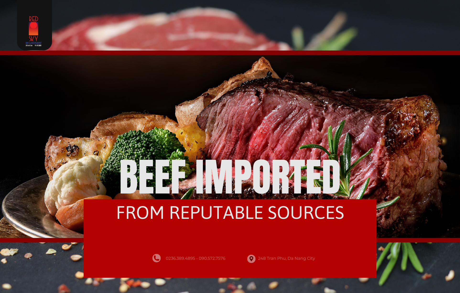 Beef imported from reputable sources