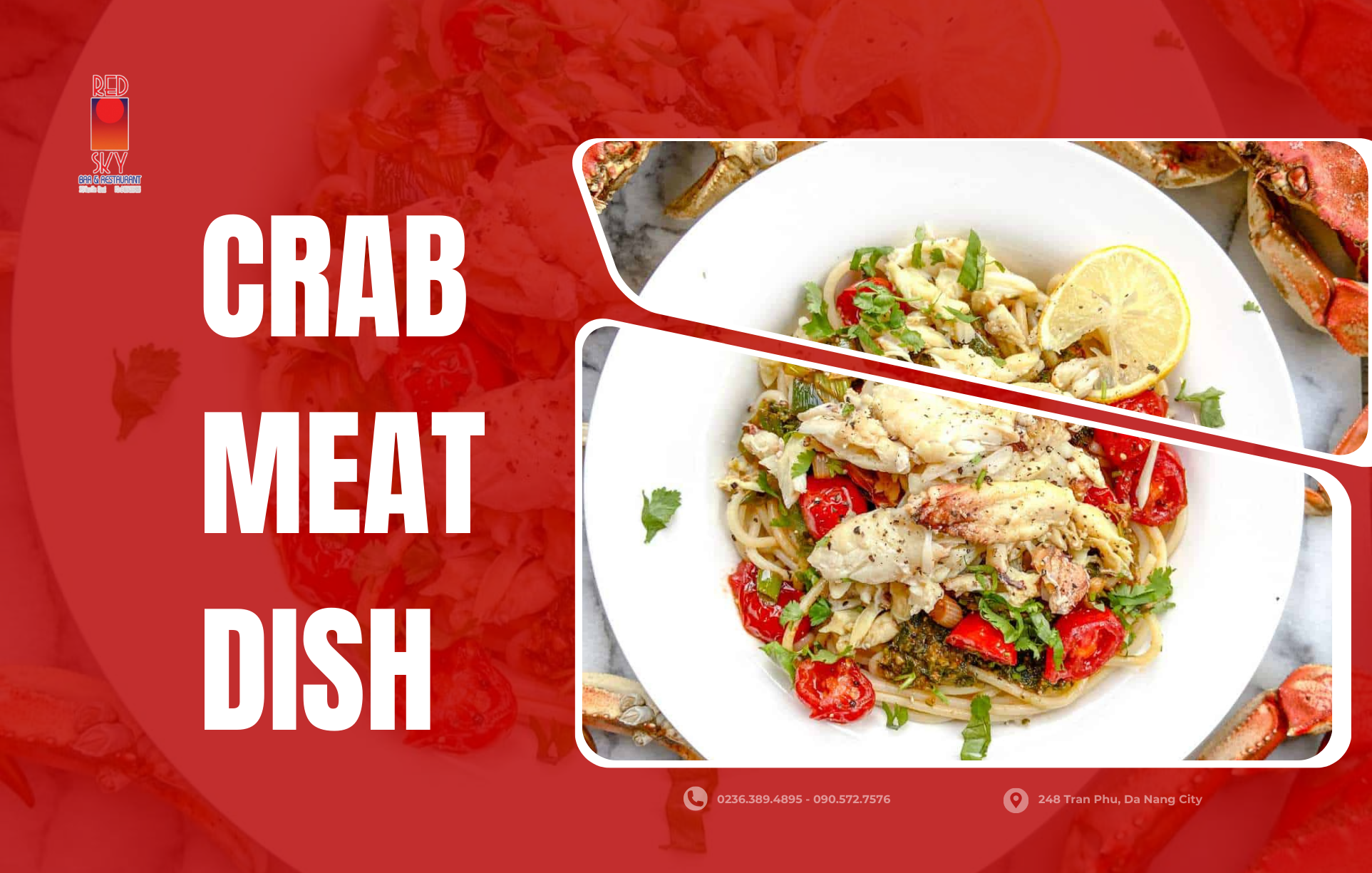 Crab meat dish