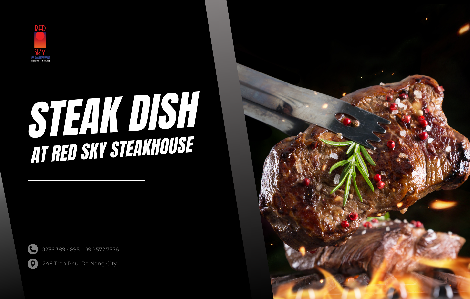 Steak dish at Red Sky Steakhouse