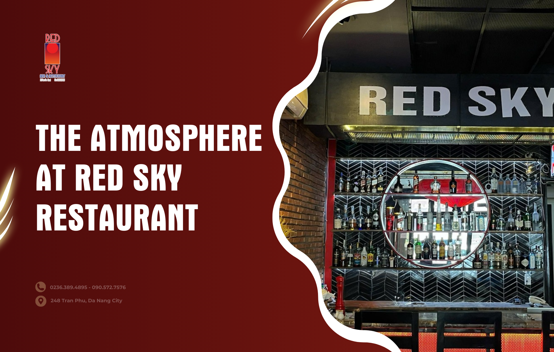 The atmosphere at Red Sky Restaurant