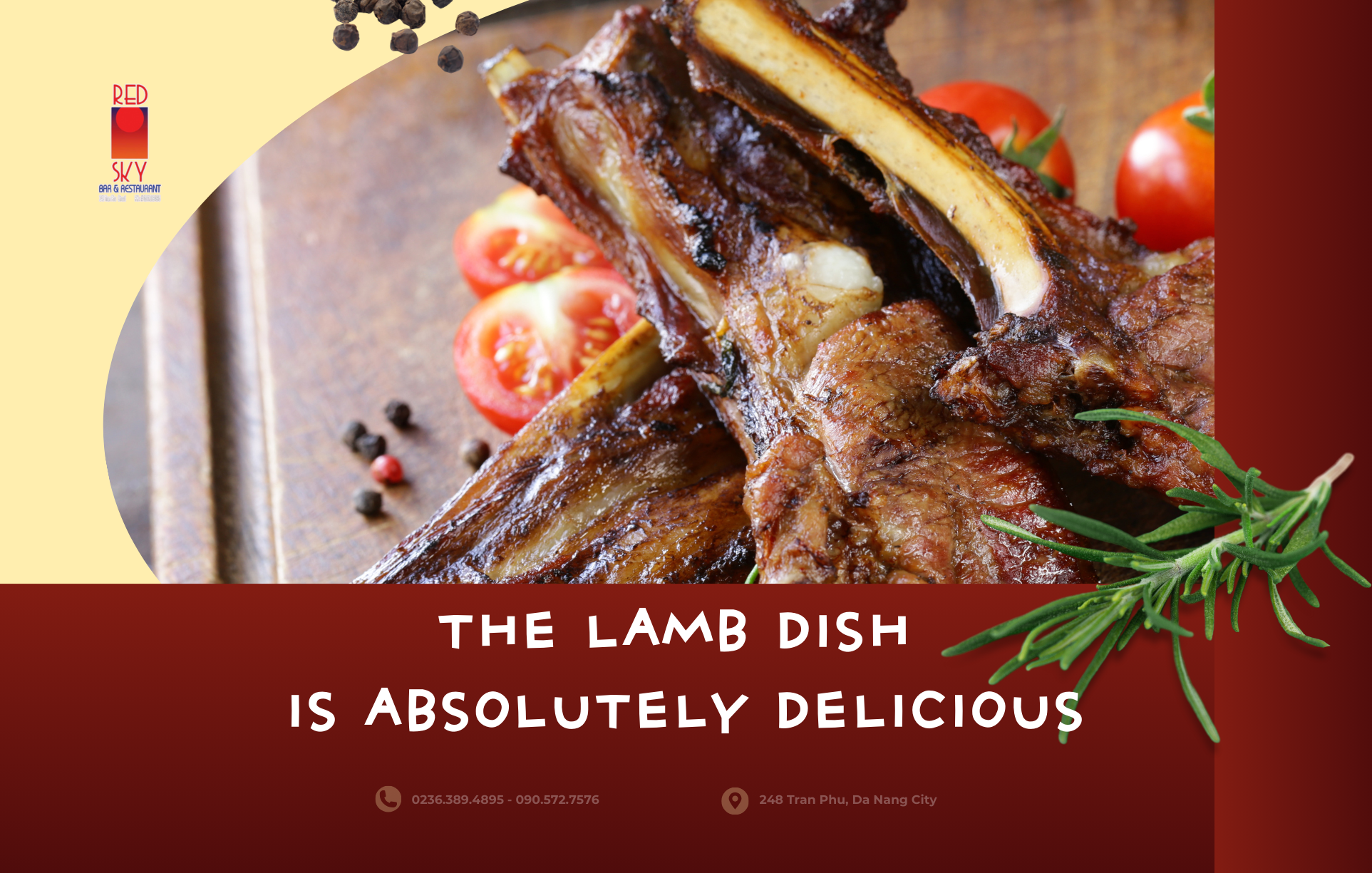 The lamb dish is absolutely delicious