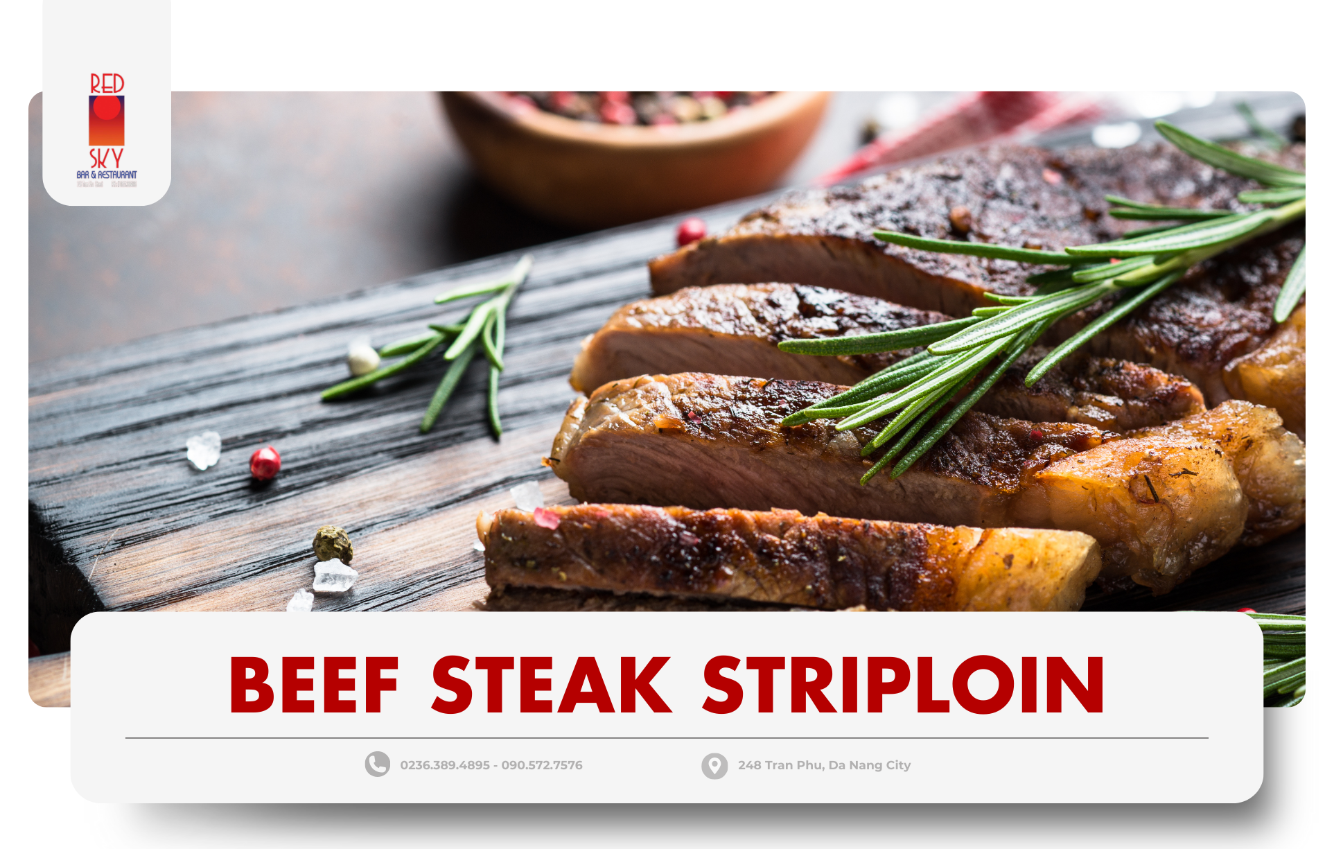 Beef steak striploin