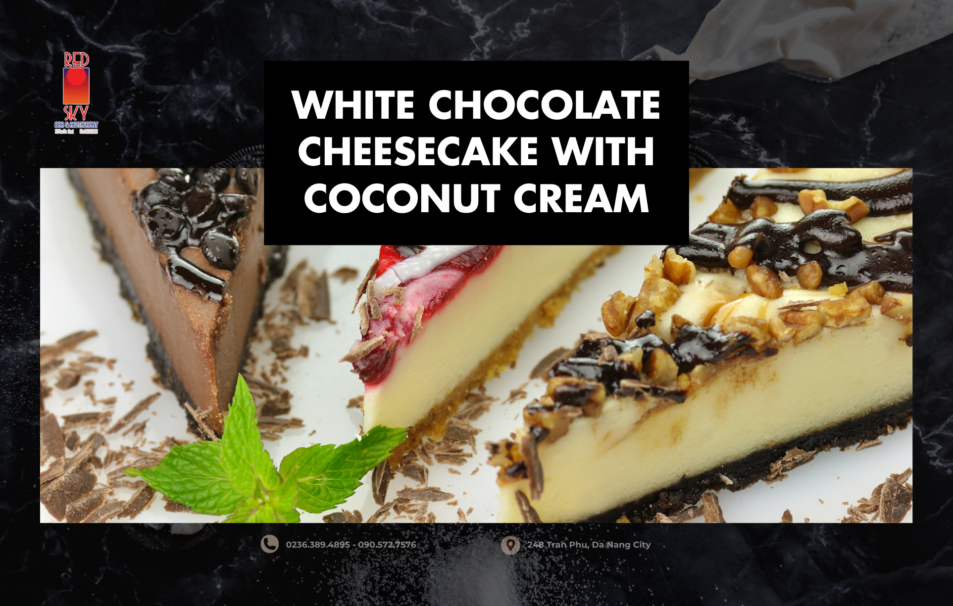 White Chocolate Cheesecake with Coconut Cream