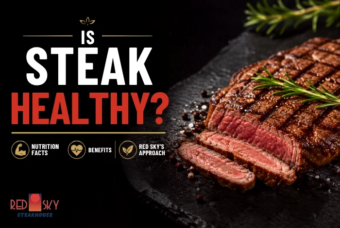 Is steak healthy - Black Angus MB3+ steak at Red Sky Steakhouse Danang
