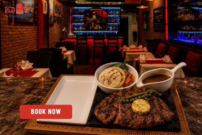 Dining space at Red Sky Steakhouse Danang, 248 Tran Phu