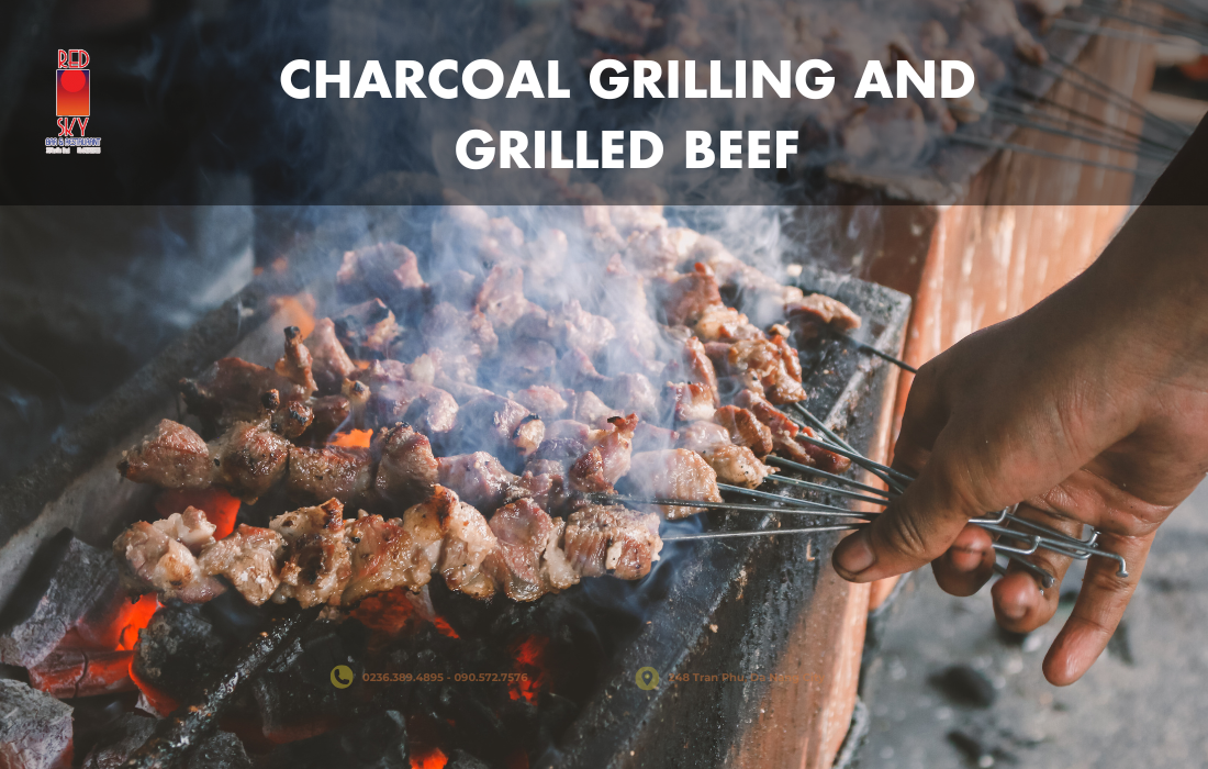 Charcoal grilling and grilled beef