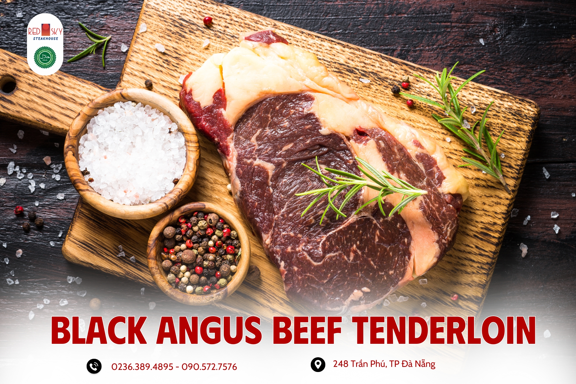 Black angus beef tenderloin
