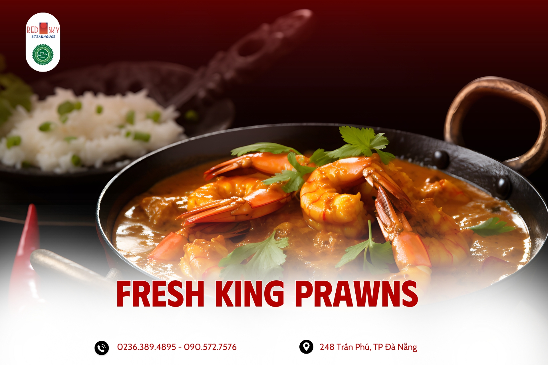 Fresh king prawns