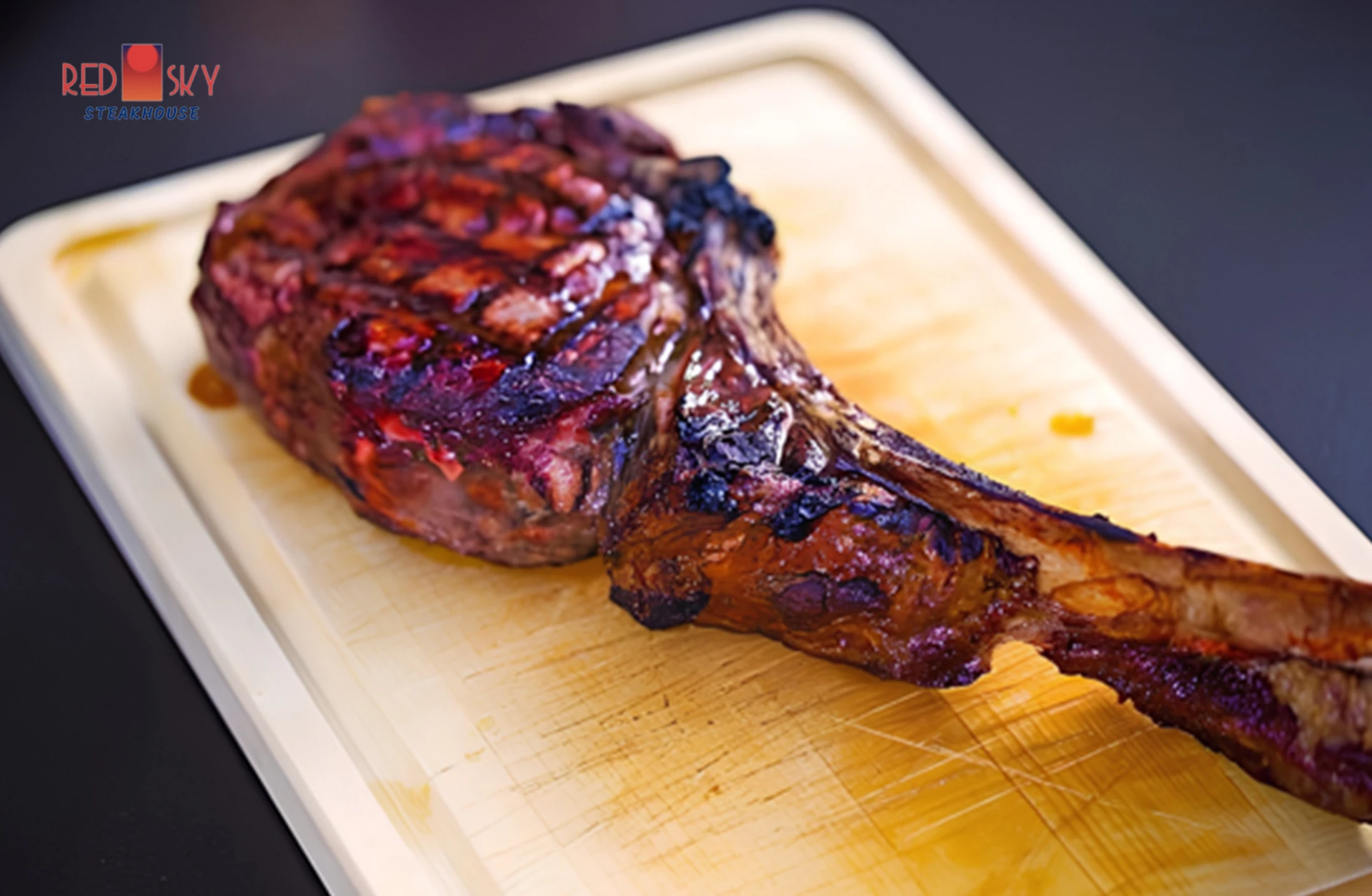 다낭 Red Sky Steakhouse의 Wagyu Tomahawk 스테이크