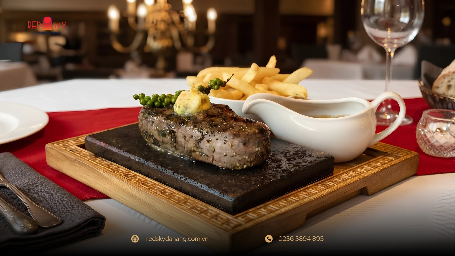 Beef tenderloin steak served at Red Sky Steakhouse